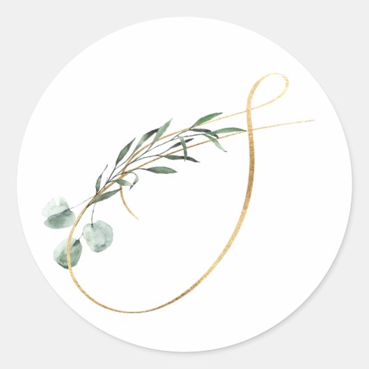 Winterfeestdagen initialen sticker (Voorkant)