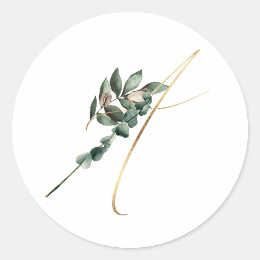 Winterfeestdagen initialen sticker (Voorkant)