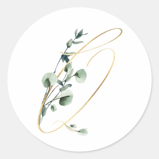 Winterfeestdagen initialen sticker (Voorkant)