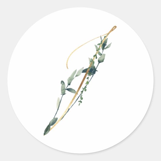 Winterfeestdagen initialen sticker (Voorkant)