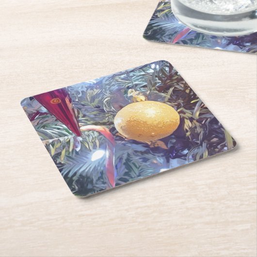 Winterfeestdagen Kartonnen Onderzetters (Schuin)