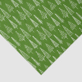 Winterfeestdagen kerstboomlijnpatroon groen tissuepapier (Detail)