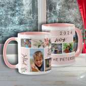 WinterFeestdagen | Kerstfamilie 6 Foto-collage Mok