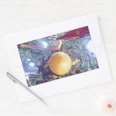 Winterfeestdagen Rechthoekige Sticker (Envelop)