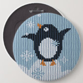 WinterFeestdagen Ronde Button 6,0 Cm (Voorkant /achterkant)