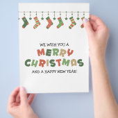 Winterfeestdagen seizoensgebonden akkerland kleuri flyer (Hand)