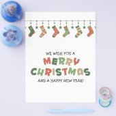 Winterfeestdagen seizoensgebonden akkerland kleuri flyer (Enkel)