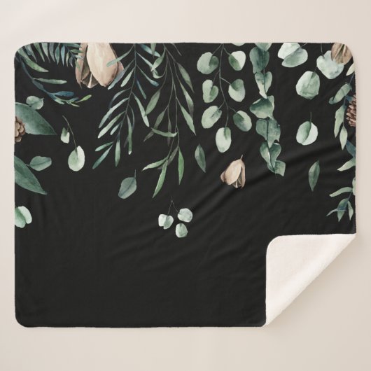 Winterfeestdagen Sherpa Deken (Voorkant (horizontaal))