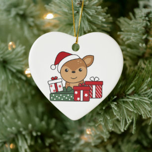 winterfeestdieren van keramische keramiek, of keramisch ornament