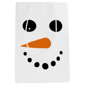 Winterfeestelijke snowman medium cadeauzakje