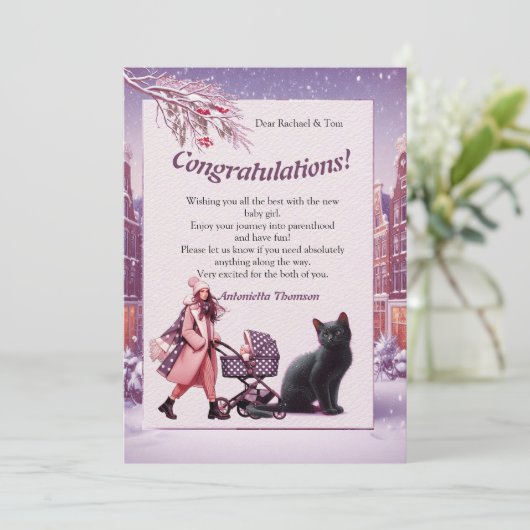 Winterfeesten in de sneeuw, met Kittens (Staand voorkant)