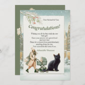 Winterfeesten in de sneeuw, met Kittens (Voorkant / Achterkant)