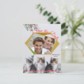 Winterfeesten in de sneeuw, met Kittens Aankondiging (Staand voorkant)