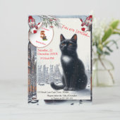 Winterfeesten in de sneeuw, met Kittens Kaart (Staand voorkant)