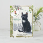 Winterfeesten in de sneeuw, met Kittens Kaart (Staand voorkant)