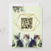 Winterfeesten in de sneeuw, met Kittens Kaart (Achterkant)