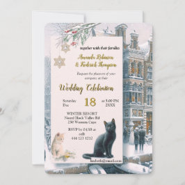 Winterfeesten in de sneeuw, met Kittens Kaart