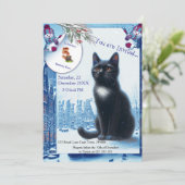 Winterfeesten in de sneeuw, met Kittens Kaart (Staand voorkant)