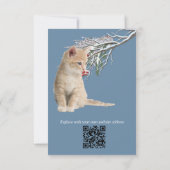 Winterfeesten in de sneeuw, met Kittens RSVP Kaartje (Achterkant)