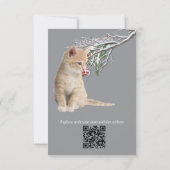 Winterfeesten in de sneeuw, met Kittens RSVP Kaartje (Achterkant)