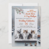 Winterfeesten in de sneeuw of in de zon. kaart (Voorkant)