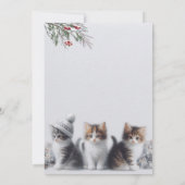 Winterfeesten in de sneeuw of in de zon. kaart (Achterkant)