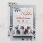 Winterfeesten in de sneeuw of in de zon. kaart (Voorkant / Achterkant)