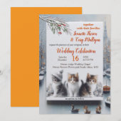 Winterfeesten in de sneeuw of in de zon. kaart (Voorkant / Achterkant)