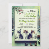 Winterfeesten in de sneeuw of in de zon. kaart (Voorkant)