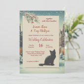 Winterfeesten in de sneeuw of in de zon. kaart (Staand voorkant)