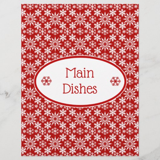 Winterfeestvlokken Ontvang papier (Voorkant)