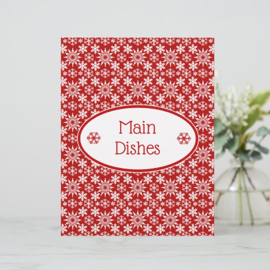 Winterfeestvlokken Ontvang papier (Staand voorkant)