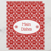 Winterfeestvlokken Ontvang papier (Voorkant / Achterkant)