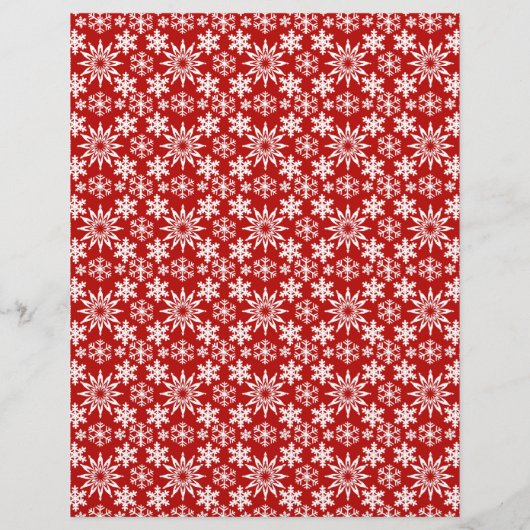 Winterfeestvlokken Ontvang papier (Achterkant)