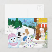 Winterfest is aangekomen in Kinzville! Briefkaart (Voorkant / Achterkant)