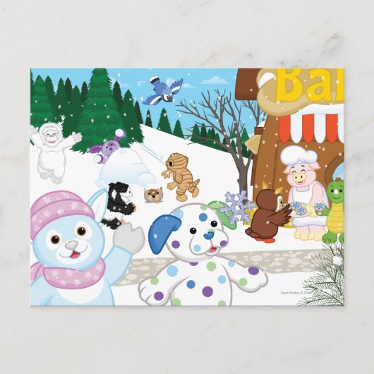 Winterfest is aangekomen in Kinzville! Briefkaart (Voorkant)