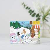 Winterfest is aangekomen in Kinzville! Briefkaart (Staand voorkant)