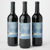 winterfles wijn etiket (Flessen)