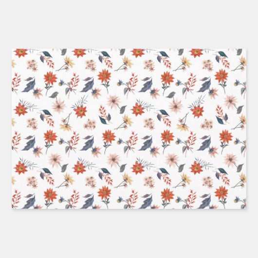 winterflessenpatronen kerstset inpakpapier vel (Voorkant 3)