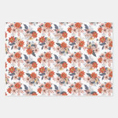 winterflessenpatronen kerstset inpakpapier vel (Voorkant)