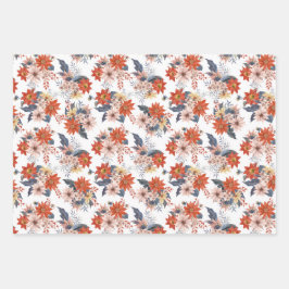  winterflessenpatronen kerstset inpakpapier vel