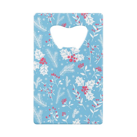 Winterflora 2 creditkaart flessenopener (Achterkant)