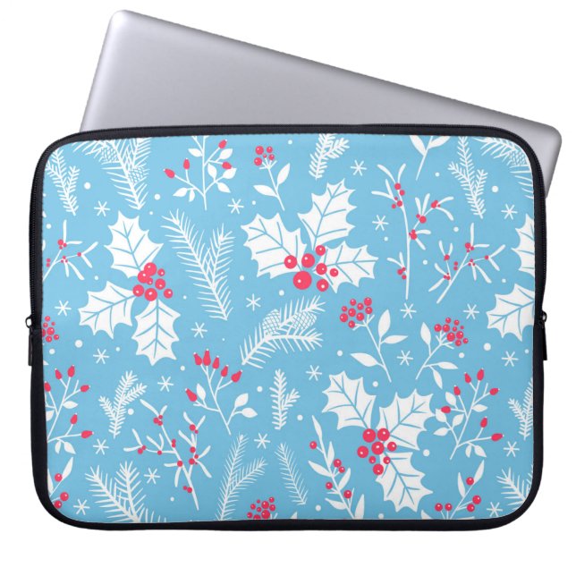 Winterflora 2 laptop sleeve (Voorkant)