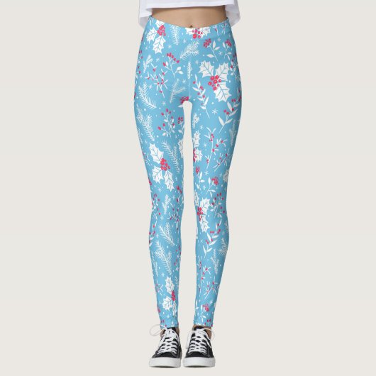 Winterflora 2 leggings (Voorkant)