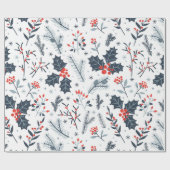 Winterflora Cadeaupapier (Vlak)