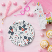 Winterflora Papieren Bordje (Feest)