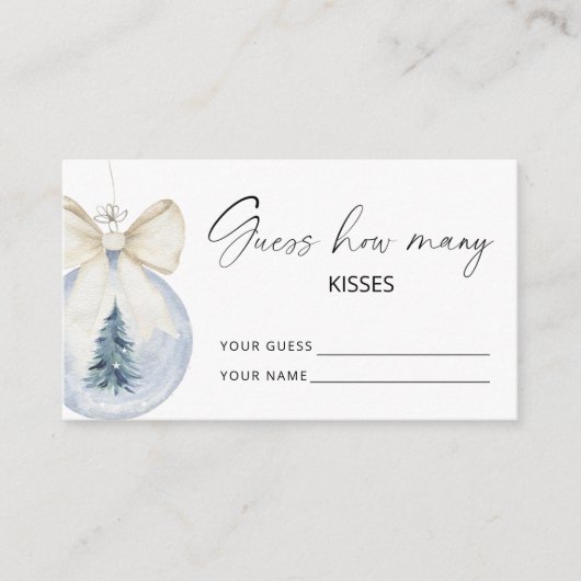 Winterflora raden hoeveel kissons brudal game informatiekaartje (Voorkant)