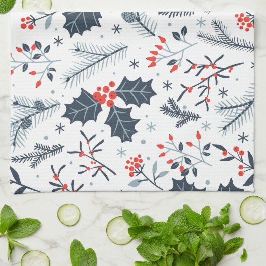 Winterflora Theedoek (Gevouwen)