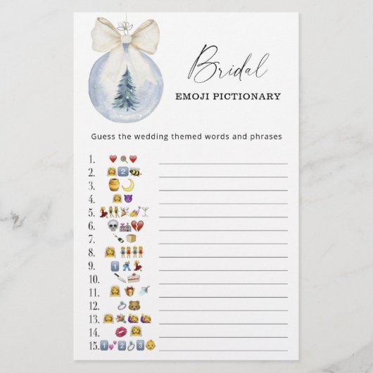 Winterflora vrijgezellenfeest emoji pictionary gam (Voorkant)