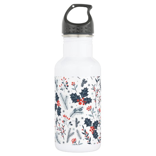 Winterflora Waterfles (Voorkant)